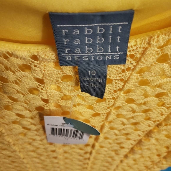 💛 NWT Sunshine Yellow Overlay Dress - Picture 5 of 6